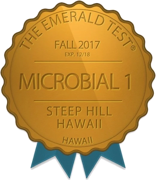 The Emerald Test badge: Microbial 1, Fall 2017, Steep Hill Hawaii