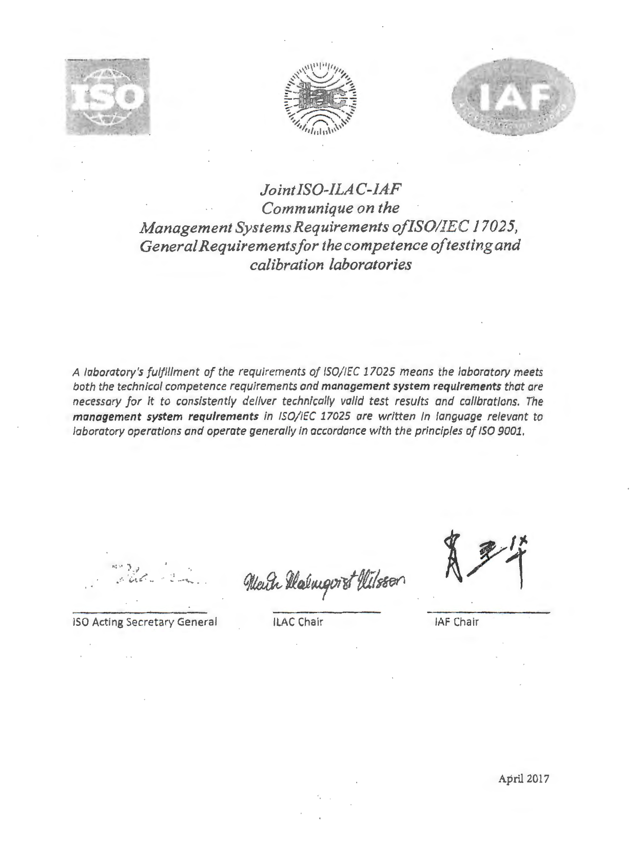 PJLA ISO/IEC 17025:2017 accreditation, page 3